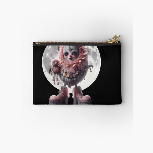 Item preview, Creepy Cute Fluffy Clown Creature with Full Moon designed and sold by LujziWorld.
