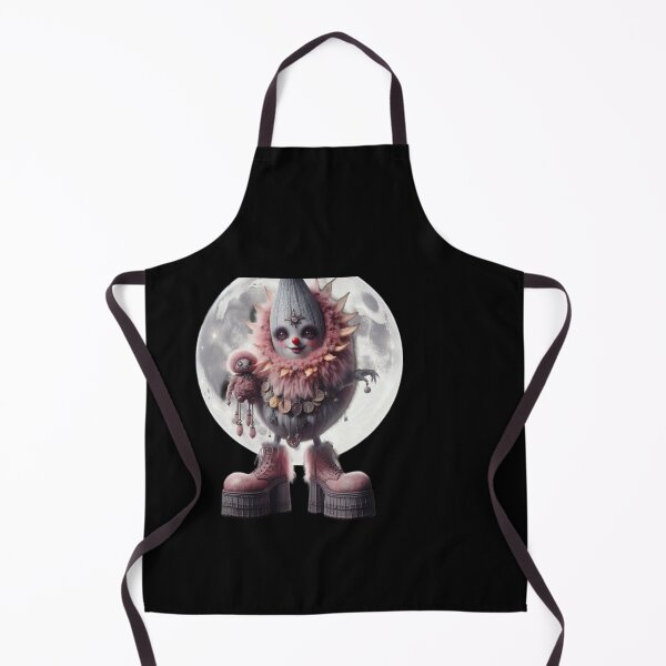 Item preview, Creepy Cute Fluffy Clown Creature with Full Moon designed and sold by LujziWorld.