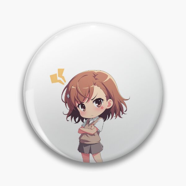 Item preview, Misaka Mikoto A Certain Scientific Railgun Chibi Angry Spark designed and sold by 108Recordings.