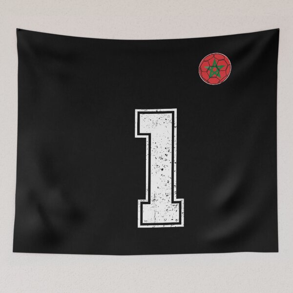 Item preview, Morocco Soccer Number 1 Vintage Sports Fan designed and sold by OliviaHayesArt.