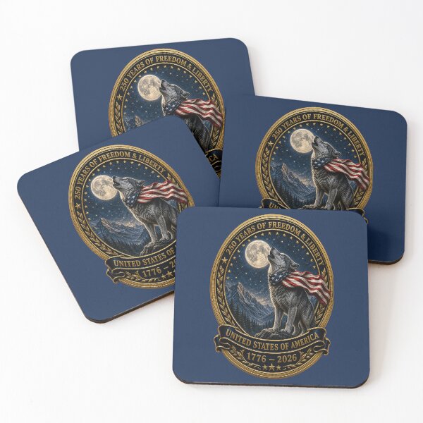 Item preview, American Wolf 250 Years of Freedom designed and sold by FREENATION2026.
