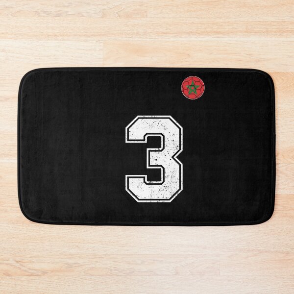 Item preview, Morocco Soccer Number 3 Vintage Sports Fan designed and sold by OliviaHayesArt.