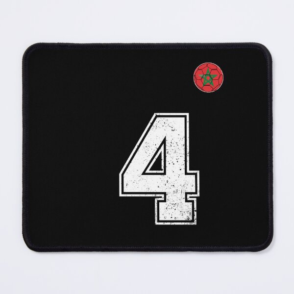 Item preview, Morocco Soccer Number 4 Vintage Sports Fan designed and sold by OliviaHayesArt.
