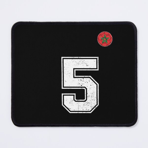 Item preview, Morocco Soccer Number 5 Vintage Sports Fan designed and sold by OliviaHayesArt.