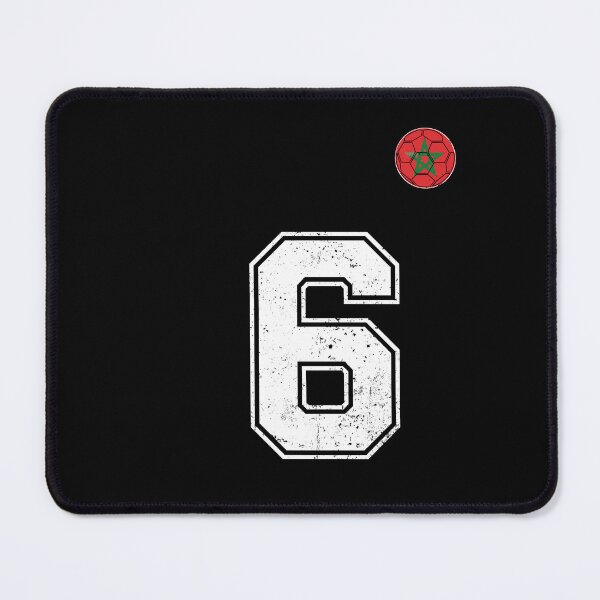 Item preview, Morocco Soccer Number 6 Vintage Sports Fan designed and sold by OliviaHayesArt.