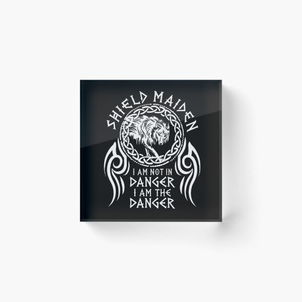 Item preview, Shield Maiden Wolf Viking Warrior Norse Quote Design designed and sold by DeimosArtIntl.