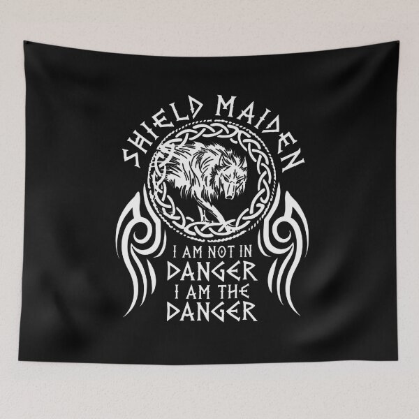 Item preview, Shield Maiden Wolf Viking Warrior Norse Quote Design designed and sold by DeimosArtIntl.