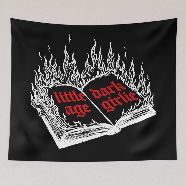 Item preview, Little Dark Age Girlie — Burning Book Gothic Art Print | Dark Academia Witch Aesthetic T-Shirt designed and sold by ArtofDari.