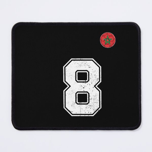 Item preview, Morocco Soccer Number 8 Vintage Sports Fan designed and sold by OliviaHayesArt.