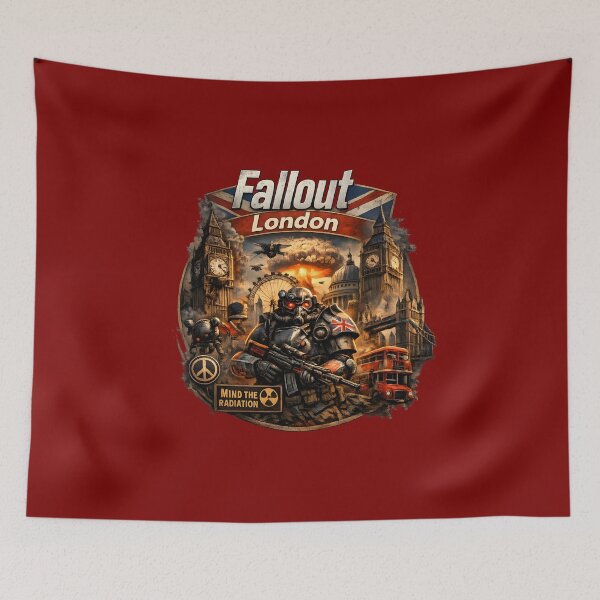 Item preview, Fallout London Retro Wasteland Poster | Post-Apocalyptic UK Gaming Art designed and sold by RockyLambda.