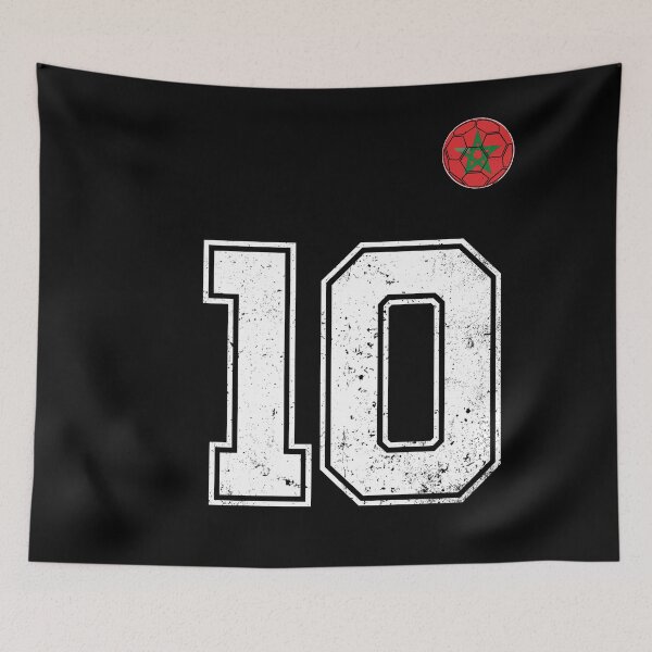 Item preview, Morocco Soccer Number 10 Vintage Sports Fan designed and sold by OliviaHayesArt.