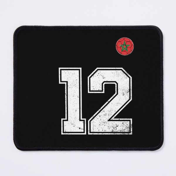Item preview, Morocco Soccer Number 12 Vintage Sports Fan designed and sold by OliviaHayesArt.