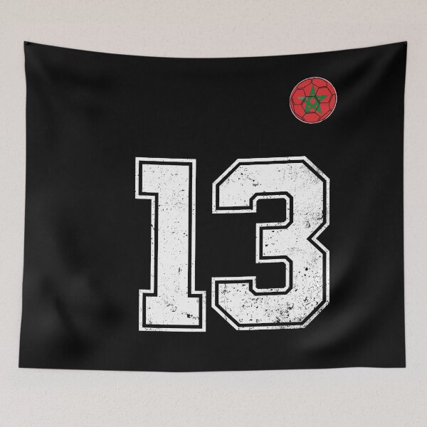 Item preview, Morocco Soccer Number 13 Vintage Sports Fan designed and sold by OliviaHayesArt.
