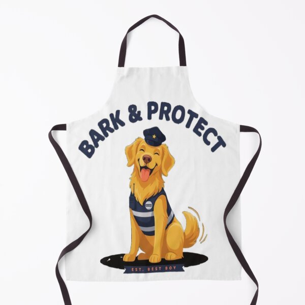 Item preview, Bark And Protect Golden Retriever Security Dog Design designed and sold by ClaussShop.