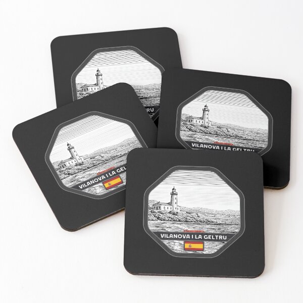 Item preview, Vilanova i La Geltru Spain Linocut Style  designed and sold by Thistle-TShop.