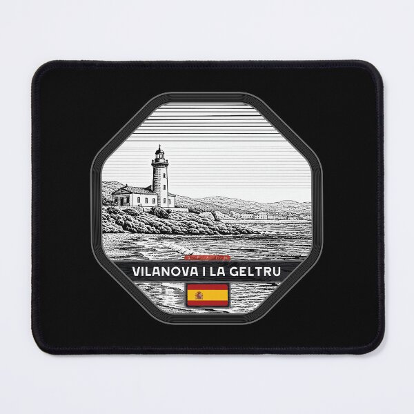 Item preview, Vilanova i La Geltru Spain Linocut Style designed and sold by Thistle-TShop.