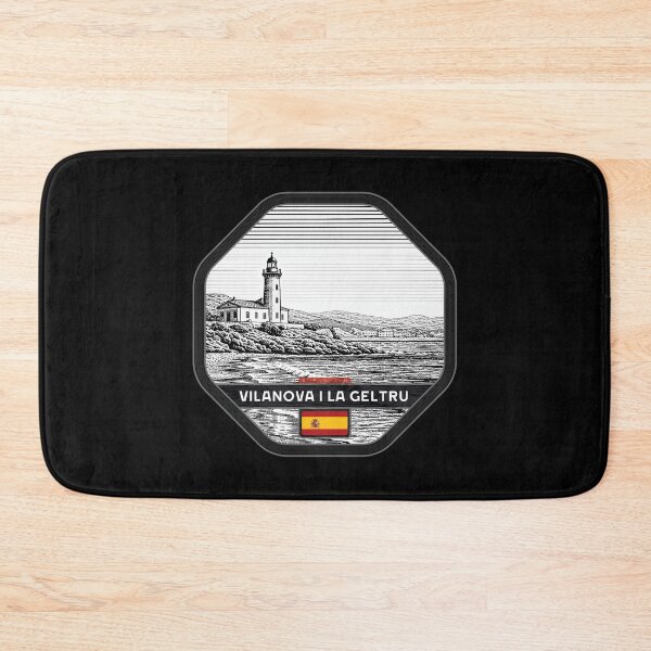 Item preview, Vilanova i La Geltru Spain Linocut Style  designed and sold by Thistle-TShop.