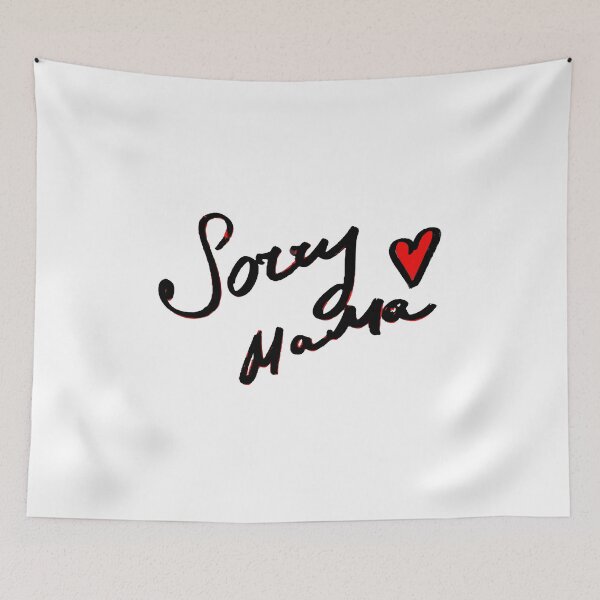 Item preview, Sorry Mama Handwritten Heart Script Design designed and sold by SouthPrint.
