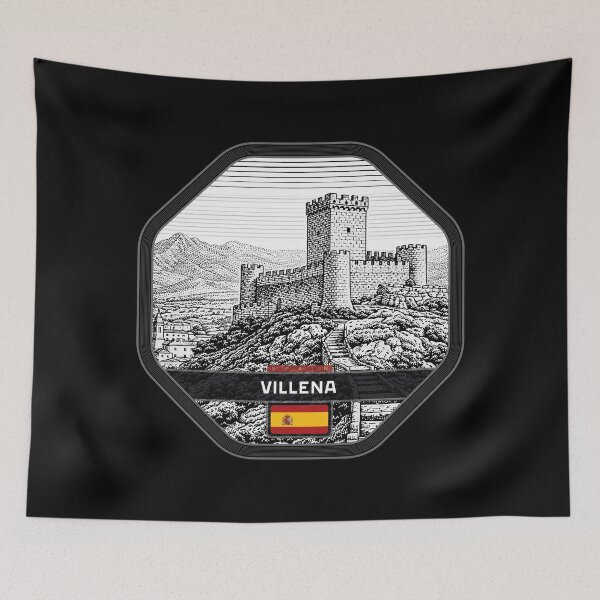 Item preview, Villena Spain Linocut Style  designed and sold by Thistle-TShop.
