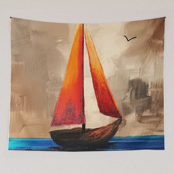 Item preview, Peaceful Sailboat designed and sold by ArtistsAtticWI.