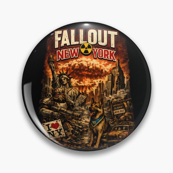 Item preview, Fallout New York Wasteland Poster | Post Apocalyptic NYC Dogmeat Retro Gaming Design designed and sold by RockyLambda.