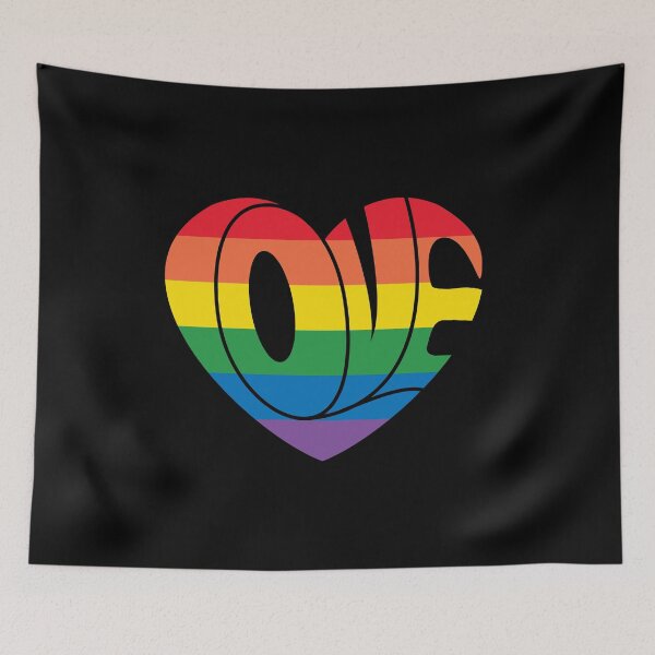 Item preview, Rainbow love heart LGBTQ pride rainbow love heart designed and sold by messy-nessie.