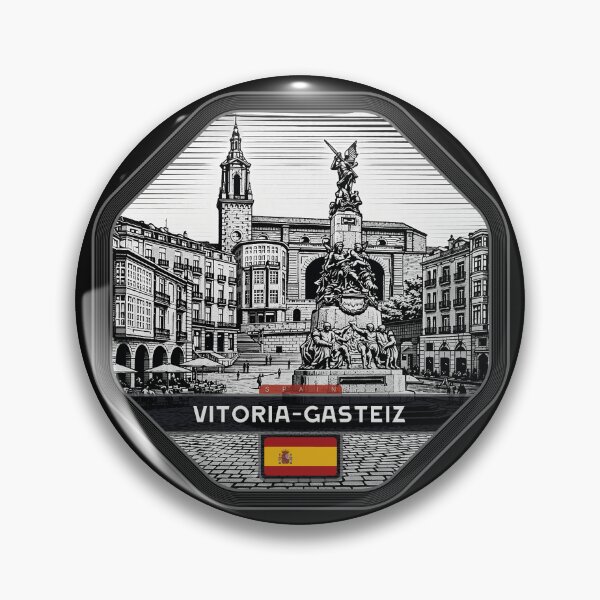 Item preview, Vitoria-Gasteiz Spain Linocut Style  designed and sold by Thistle-TShop.