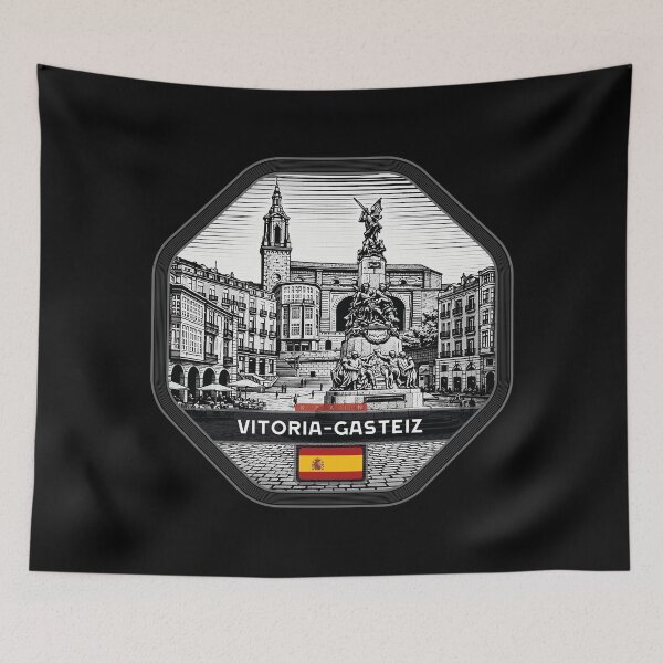 Item preview, Vitoria-Gasteiz Spain Linocut Style  designed and sold by Thistle-TShop.