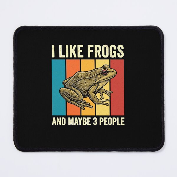 Item preview, I Like Frogs and Maybe 3 People Funny Retro Frog Lover Design designed and sold by MiALopezArt.