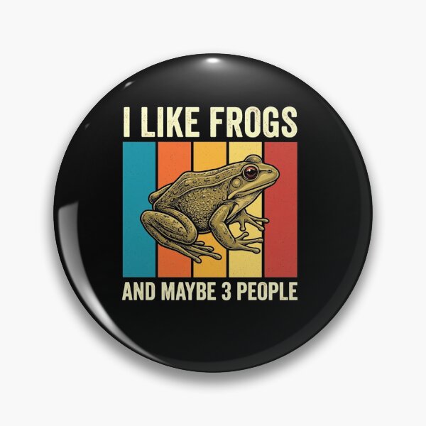 Item preview, I Like Frogs and Maybe 3 People Funny Retro Frog Lover Design designed and sold by MiALopezArt.