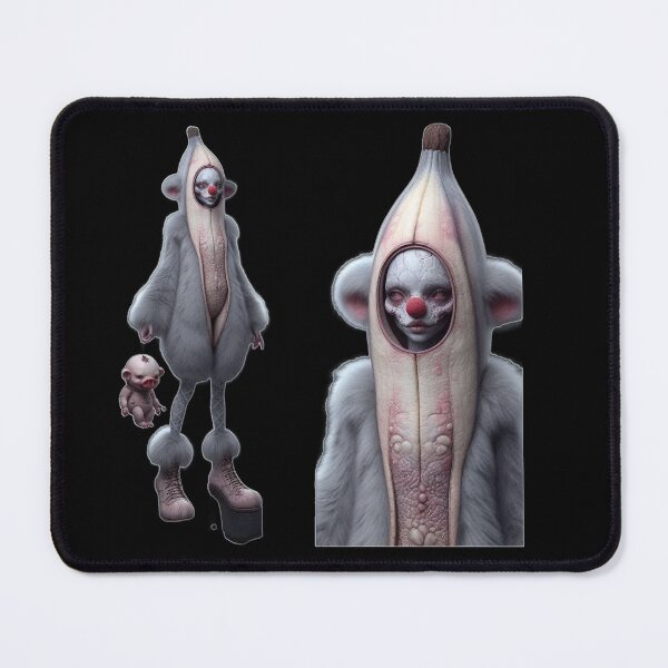 Item preview, Weirdcore Banana Suit Clown and Tiny Piglet designed and sold by LujziWorld.