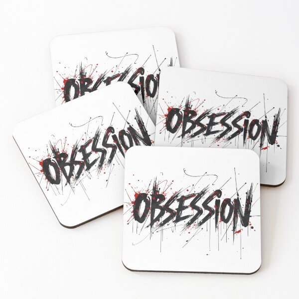 Item preview, Obsession | Dark Grunge Brush Typography Streetwear Design designed and sold by Vvmd.