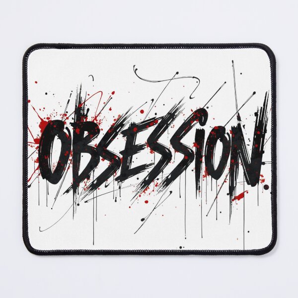 Item preview, Obsession | Dark Grunge Brush Typography Streetwear Design designed and sold by Vvmd.