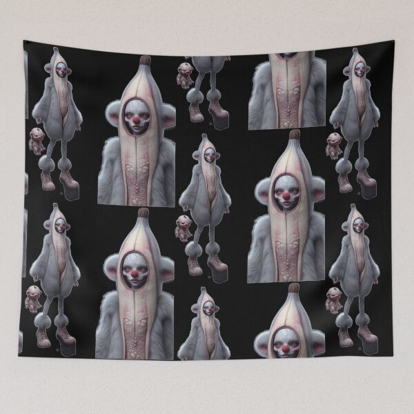 Item preview, Weirdcore Banana Suit Clown and Tiny Piglet designed and sold by LujziWorld.