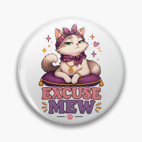 Item preview, Excuse Mew Funny Cat Sticker designed and sold by MoodCats.