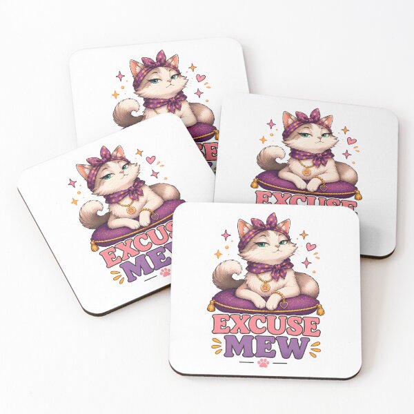 Item preview, Excuse Mew Funny Cat Sticker designed and sold by MoodCats.