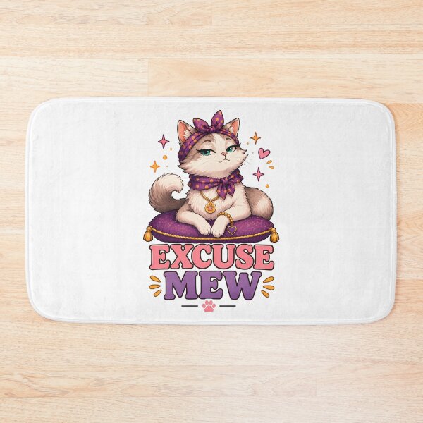 Item preview, Excuse Mew Funny Cat Sticker designed and sold by MoodCats.
