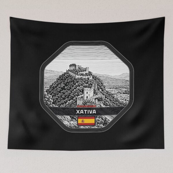 Item preview, Xativa Spain Linocut Style  designed and sold by Thistle-TShop.