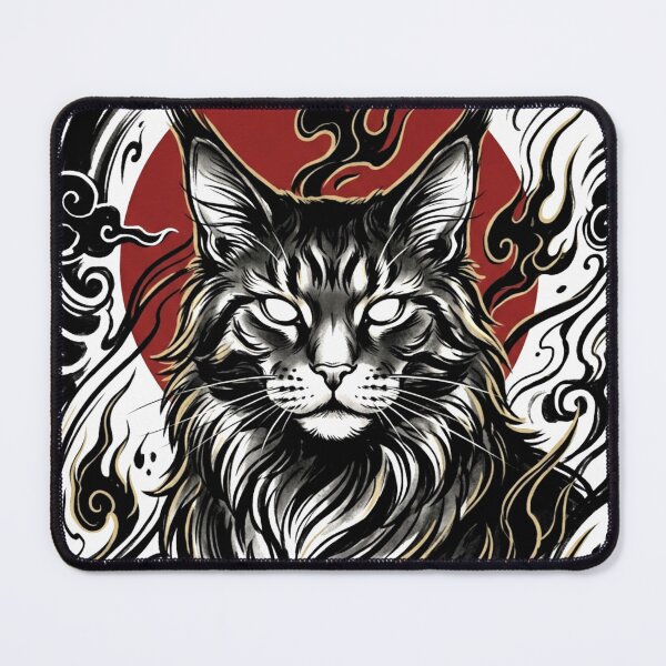 Item preview, Maine Coon Japanese Tattoo designed and sold by Irezumiya.
