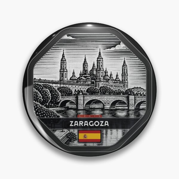 Item preview, Zaragoza Spain Linocut Style  designed and sold by Thistle-TShop.