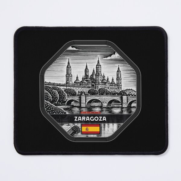 Item preview, Zaragoza Spain Linocut Style designed and sold by Thistle-TShop.