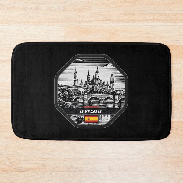Item preview, Zaragoza Spain Linocut Style  designed and sold by Thistle-TShop.