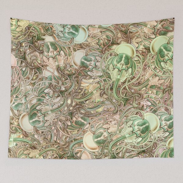 Item preview, Ebb and Flow vintage jellyfish pattern designed and sold by aeolia.