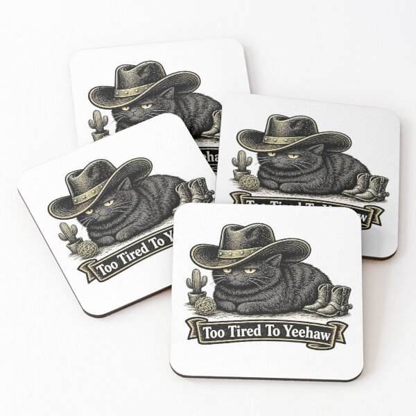 Item preview, Too Tired To Yeehaw Cowboy Cat  | Sleepy Western Loaf designed and sold by CozyNekoClub.