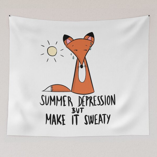 Item preview, Funny Summer Depression Sweaty Fox Meme designed and sold by DesignFreakArt.