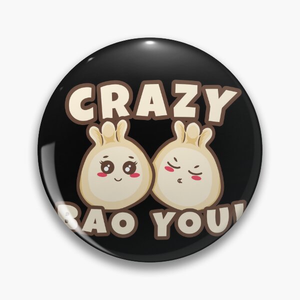 Item preview, Kissing bao buns cute couple “Crazy Bao you!”  designed and sold by messy-nessie.