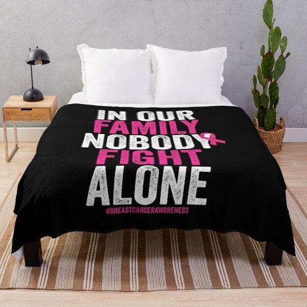 Item preview, In Our Family No One Fight Alone - Breast Cancer Awareness Support Pink Ribbon designed and sold by agniaxelvano.