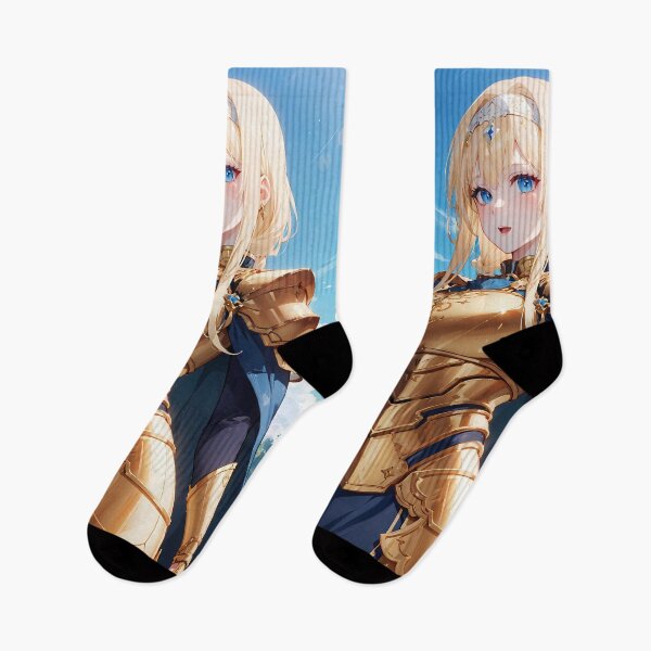 Item preview, Alice Zuberg Sword Art Online Golden Knight Sky Portrait designed and sold by justnickthings.