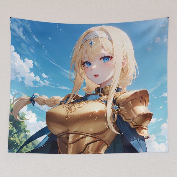 Item preview, Alice Zuberg Sword Art Online Golden Knight Sky Portrait designed and sold by justnickthings.