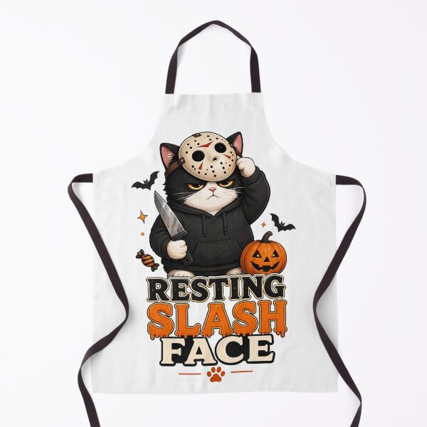 Item preview, Resting Slash Face Halloween Horror Cat Sticker designed and sold by MoodCats.